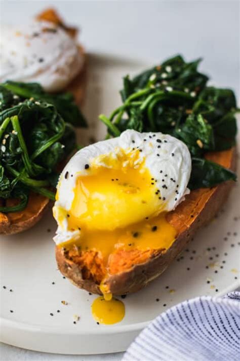 Poached Egg Sweet Potato Breakfast Recipe Healthy Fitness Meals
