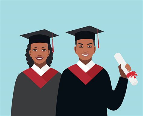 Royalty Free African American College Graduate Clip Art Vector Images