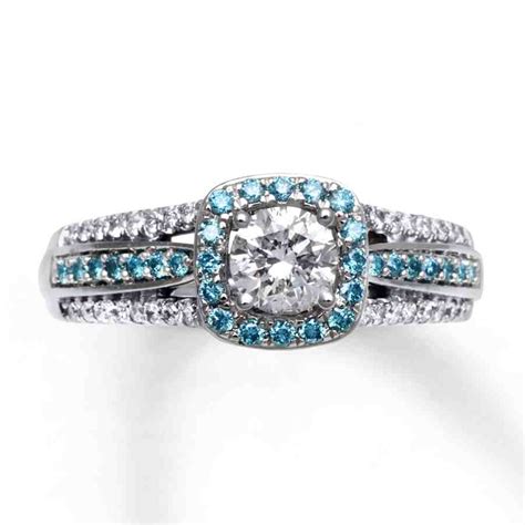 Light Blue Diamond Engagement Rings Wedding And Bridal Inspiration