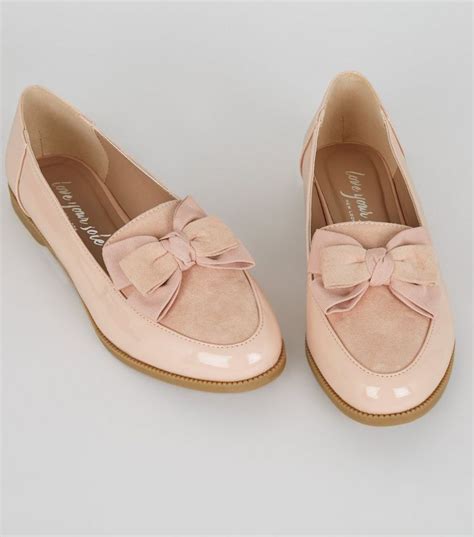 Pink Patent Bow Loafers New Look Loafers Pink Loafers Patent Loafers