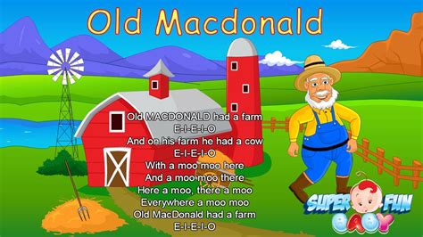 Old Macdonald Had A Farm Lyrics Nursery Rhymes Cool Baby Stuff