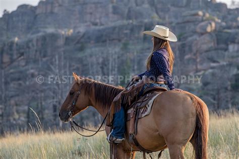 Fast Horse Photography A Cowgirl Riding Her Horse