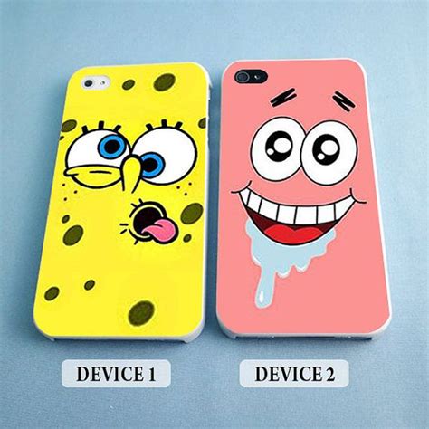 Spongebob And Patrick Funny Face Couples Phone Case By Ohcouples 2700 Bff Phone Cases