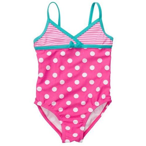 Carters Girls Pink 1 Piece Polka Dot Swimsuit 2t 6x Kids 4 Kids