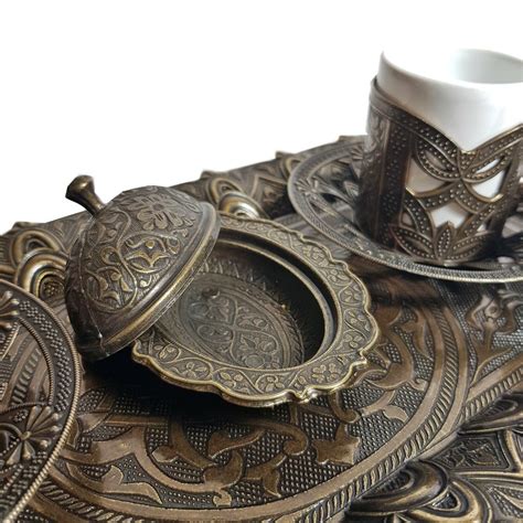 Ottoman Turkish Greek Arabic Coffee Espresso Serving Set Quality