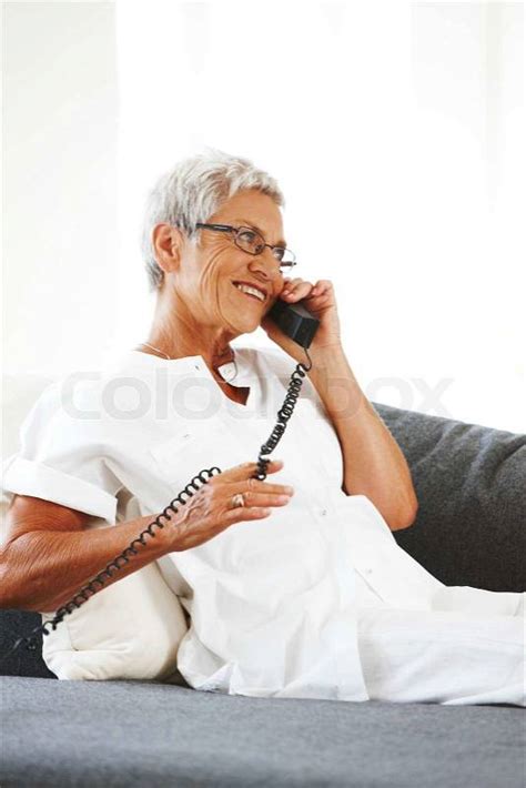 Erwachsene Rentnerin Lässig Stockfoto Colourbox