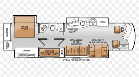 Floor Plan Campervans Motorhome Bunk Bed Png 900x500px Floor Plan