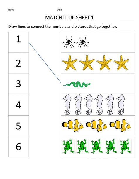 Practice makes a big difference! Free Printable Matching Worksheets for Kindergarten | K5 Wo… | Preschool math worksheets ...