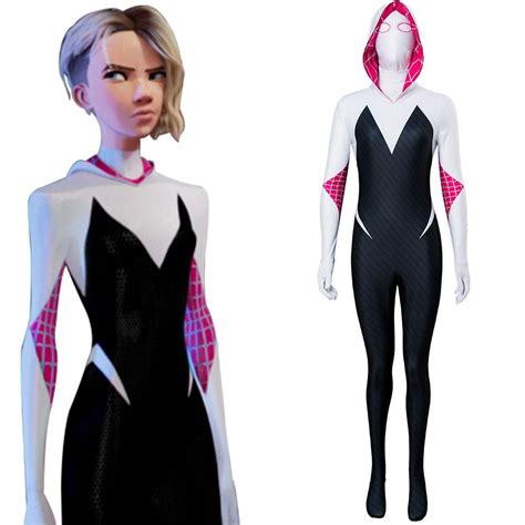 Spider Man Into The Spider Verse Spider Gwen Gwen Cosplay Costume Cosplay Spiderman Spider