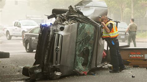 Vehicle accident blocks traffic in downtown Eugene