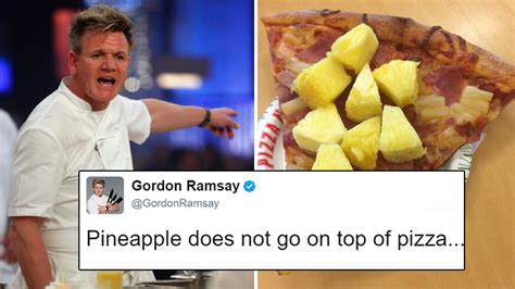 Gordon Ramsay Doesn't Think Pineapple Goes On Pizza And Twitter Is