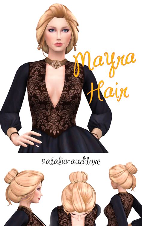 Mayra Hair Natalia Auditore On Patreon Sims Hair Sims 4 Sims