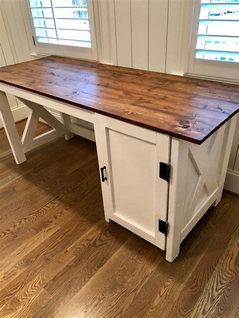 Wait no more because i created free downloadable plans to create this exact diy farmhouse x desk! 65 Check Out My DIY Modern Farmhouse Home Office Makeover ...