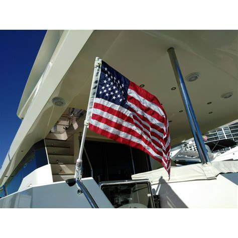 American Flag With Pole For Boat Rod Holder Us Flag