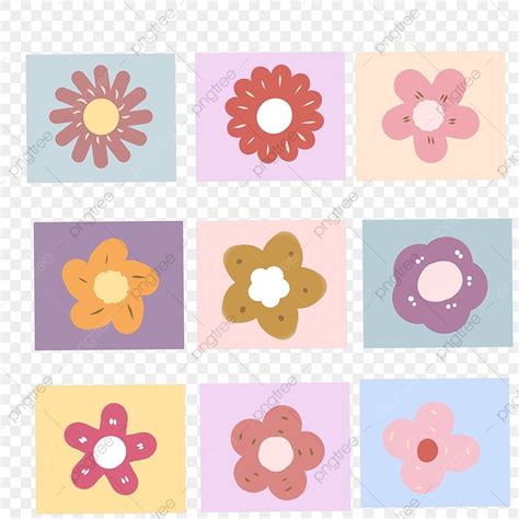 Cute Flower Stickers White Transparent Cute Sticker Flowers Sticker