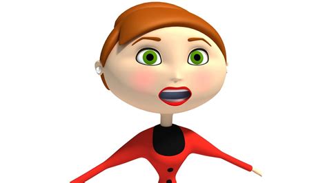 Rigged Cartoon Woman Character 3d Model Youtube