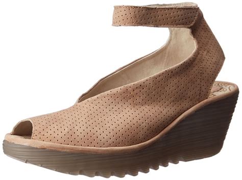 FLY London Women S Yala Perforated Wedge Sandal Travel Shoes Wedge