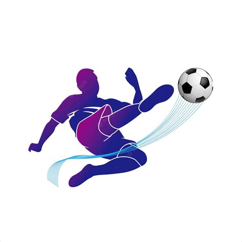 Premium Vector Football Player Logo Kick Ball Sport Soccer Player