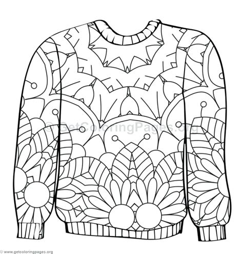 Ugly Sweater Coloring Page At Getdrawings Free Download