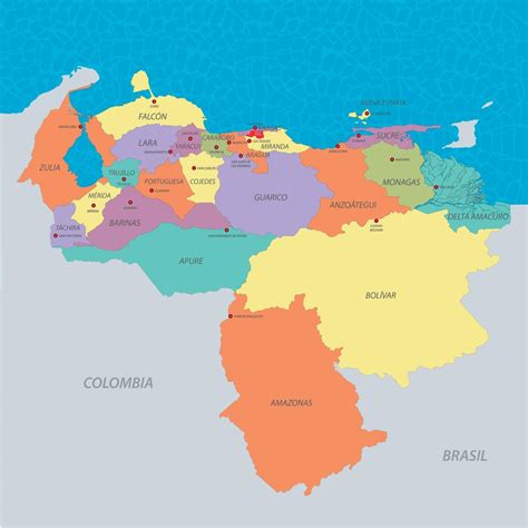 Map Of Venezuela 2811550 Vector Art At Vecteezy