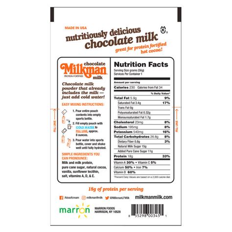 Milkman Chocolate Protein Fortified Powdered Milk 2 Servings