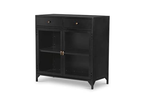 Black Shadow Box Small Cabinet Living Spaces