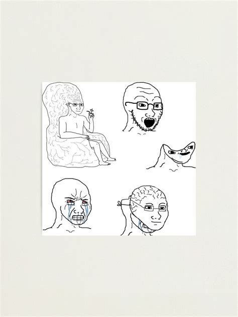 Wojak Meme Sticker Pack Photographic Print For Sale By Putonmemes