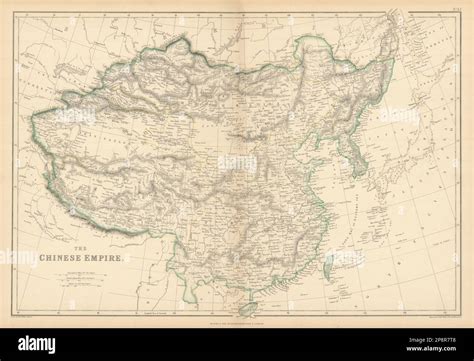 El Imperio Chino Por Edward Weller Mapa De China Mongolia Tíbet Y