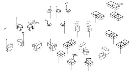 Creative Sanitary Isometric Elevation Blocks Cad Drawing Details Dwg