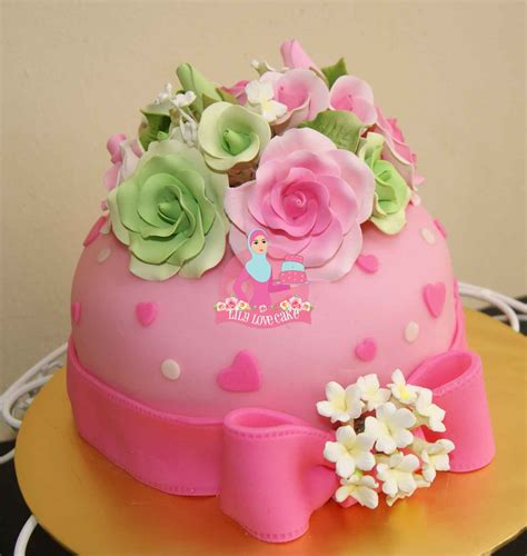 Kek Hantaran Fondant ~lily Love Cake