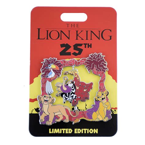 Disney Lion King Jumbo Pin 25th Anniversary Spinner Pin Nala Simba Zazu