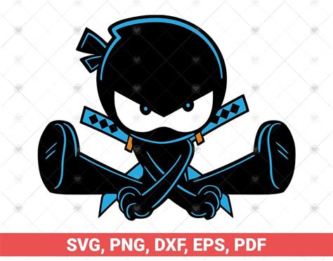 Ninja For Kidz Svg Bundle Bundle Layered Svg Png Pdf Dxf Eps Cric