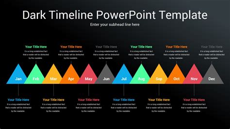 Dark Timeline Powerpoint Template Ciloart