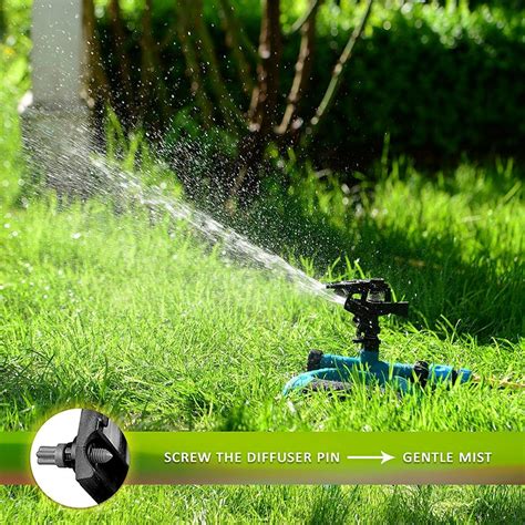 Peroptimist Garden Sprinkler 360 Degree Rotating Lawn Sprinkler With A