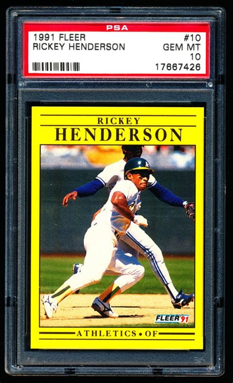 The very first rickey henderson baseball card as a professional player can be found in a small release honoring players on the modesto a's minor league team. Auction Prices Realized Baseball Cards 1991 Fleer Rickey ...