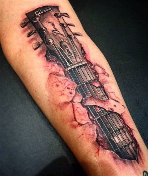 65 Guitar Tattoos For Men Acoustic And Electric Designs
