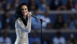 Katy Perry Supports Hillary Clinton At Dnc With Dazzling Performance Daily Mail Online