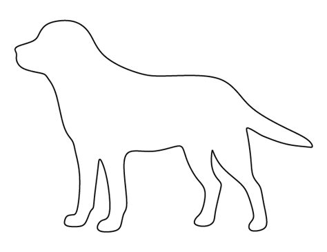 Printable Labrador Template Dog Template Dog Quilts Dog Outline