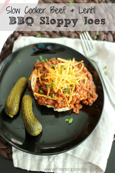 Slow Cooker Beef And Lentil Sloppy Joes