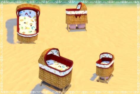 Mod The Sims Baby Basket Bassinet Recolor Override By Birksche Sims