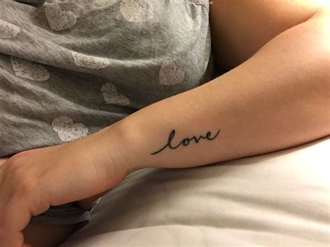 Love Wristtattoo Love Tattoo Outside Of Wrist Tattoo Wrist Tattoo