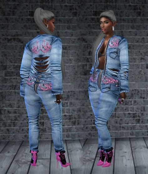Denim Outfit P At Fusionstyle By Sviatlana Sims 4 Updates