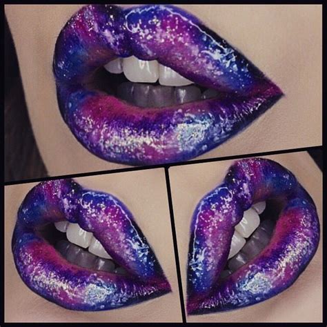 Galaxy Lips Lip Art Lips Pin Lips