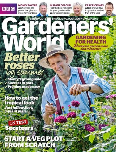 BBC Gardeners World Magazine February Back Issue
