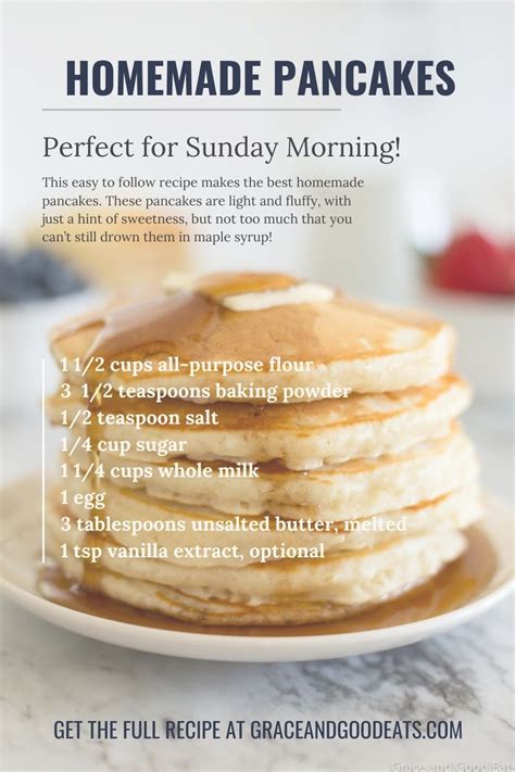 Best Ever Homemade Pancakes Recipe Grace And Good Eats