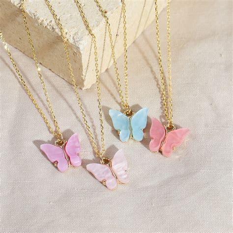 Butterfly Necklace Gold Butterfly Necklace For A Women Butterfly