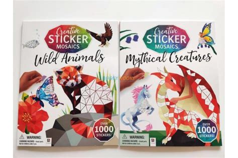 Creative Sticker Mosaics Wild Animals Booky Wooky