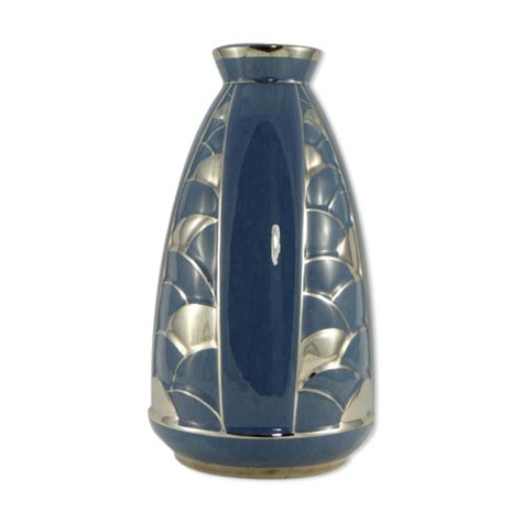 Vase En Céramique Style Art Déco Manufacture Odyv Berlot Mussier