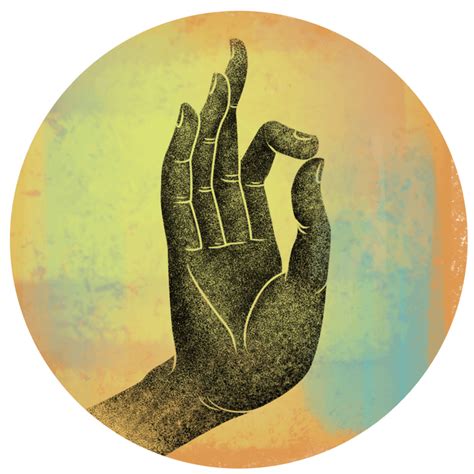 The gesture of debate explaining the buddha's teachings (vitaka mudra) with the hands raised and the tips of the forefingers and the thumbs touch. What is Vitarka Mudra? - Definition from Yogapedia
