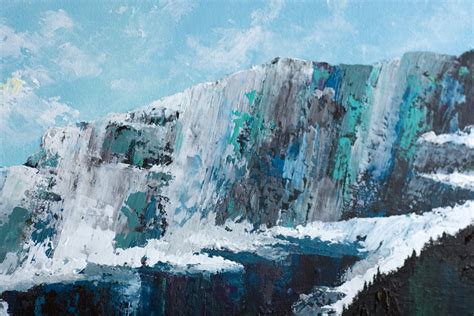 Mountains Of Lake Louise Acrylic Painting By Calgary